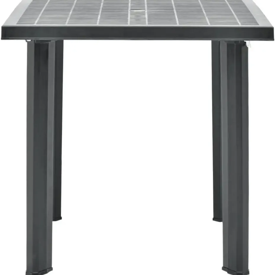 vidaXL - Tuintafel - Antraciet - Kunststof