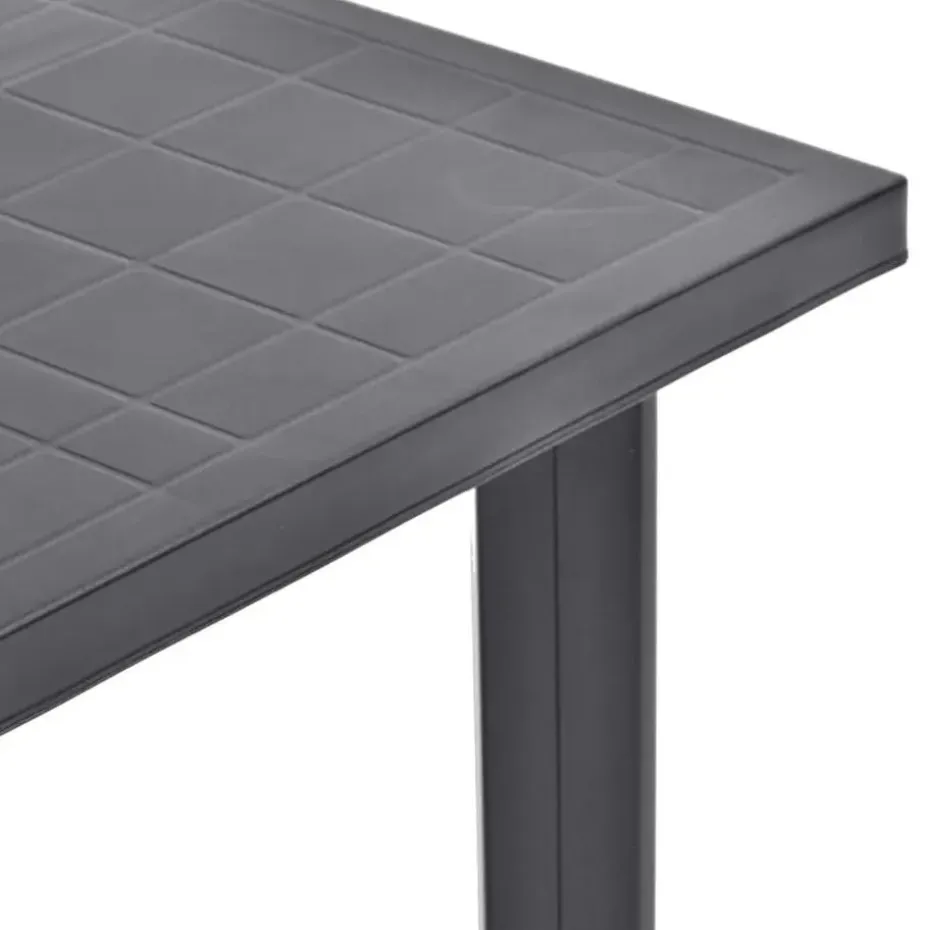 vidaXL - Tuintafel - Antraciet - Kunststof
