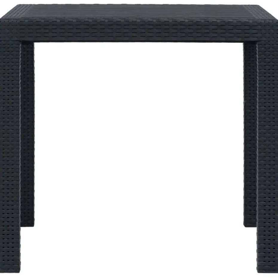 vidaXL - Tuintafel - Antraciet - Kunststof - 79 x 79 x 72 cm