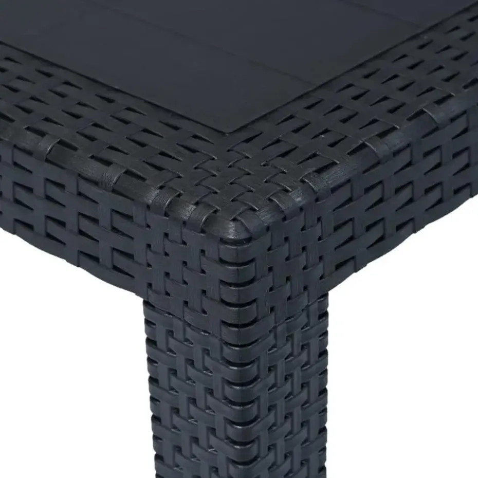 vidaXL - Tuintafel - Antraciet - Kunststof - 79 x 79 x 72 cm
