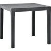 vidaXL - Tuintafel - Antraciet - Kunststof