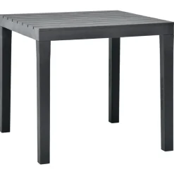 vidaXL - Tuintafel - Antraciet - Kunststof