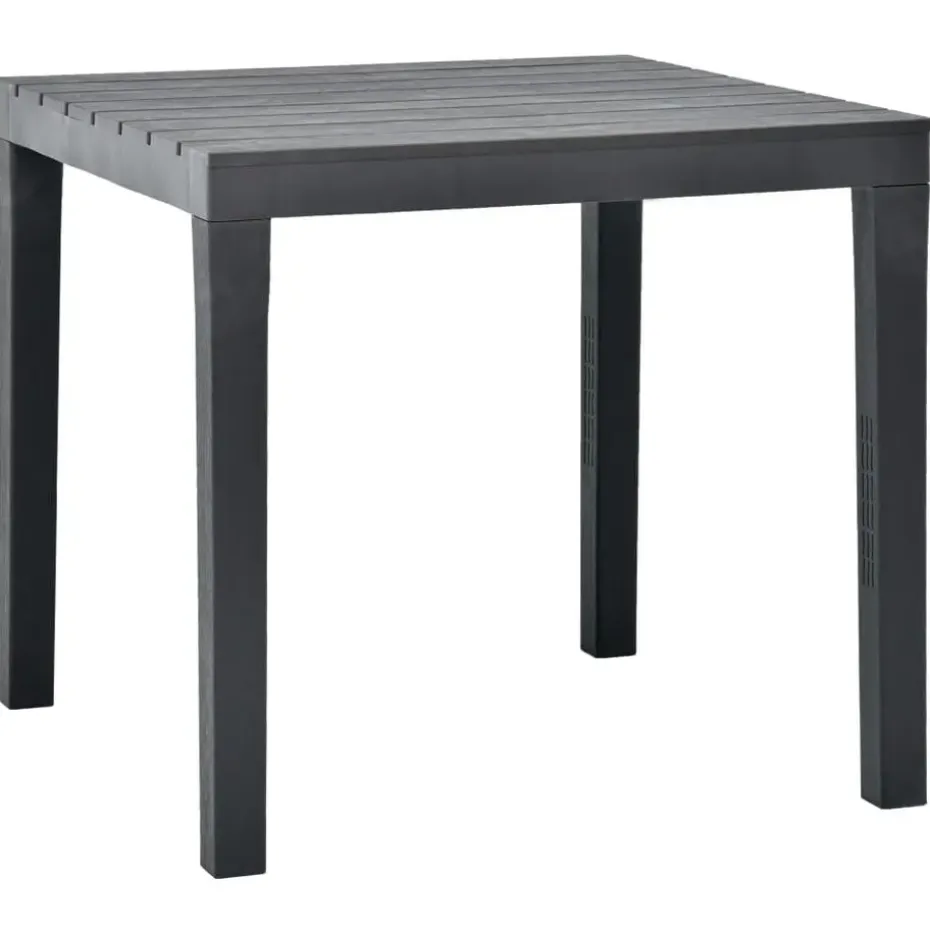 vidaXL - Tuintafel - Antraciet - Kunststof
