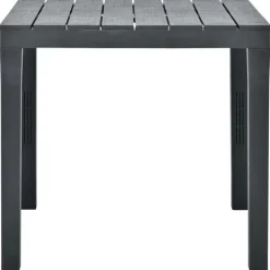 vidaXL - Tuintafel - Antraciet - Kunststof