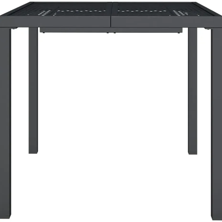 vidaXL - Tuintafel - Antraciet - Staal - 80 x 80 x 72 cm