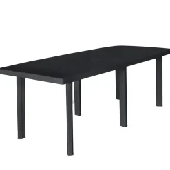 vidaXL - Tuintafel - Antraciet - Kunststof