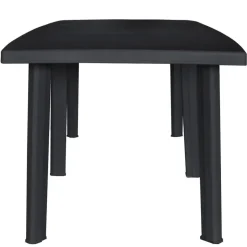 vidaXL - Tuintafel - Antraciet - Kunststof