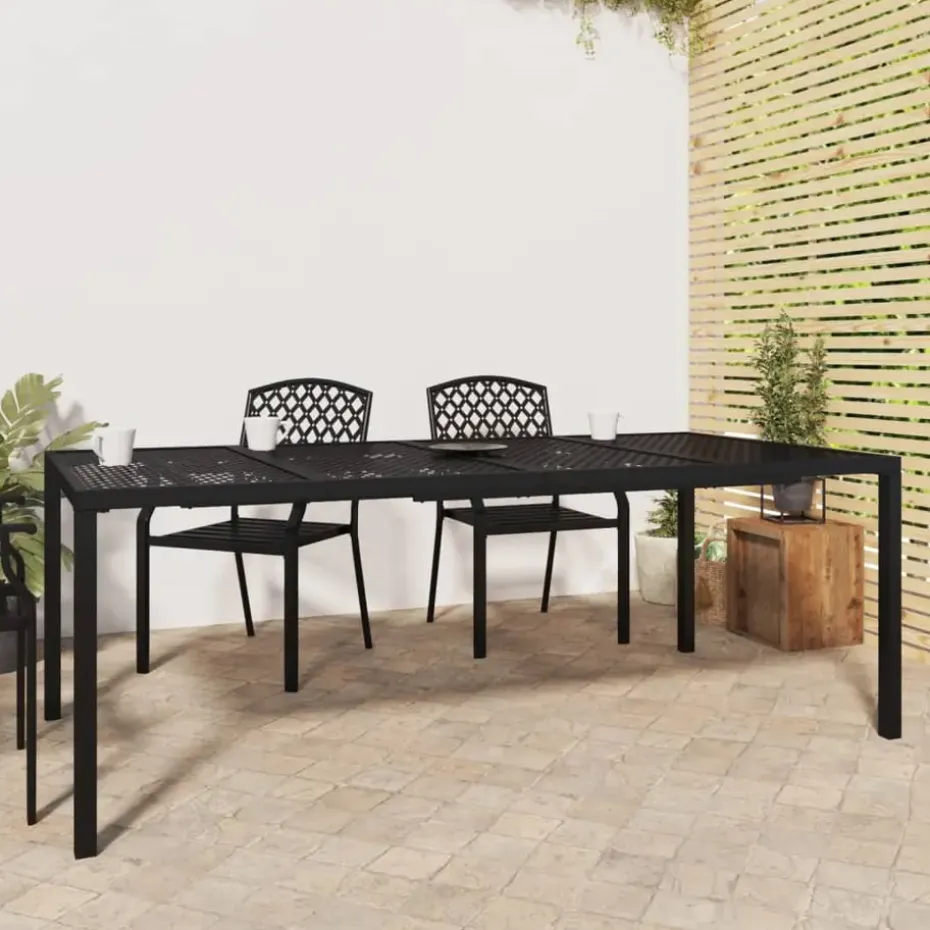 vidaXL - Tuintafel - Antraciet - Staal - 200 x 100 x 72 cm