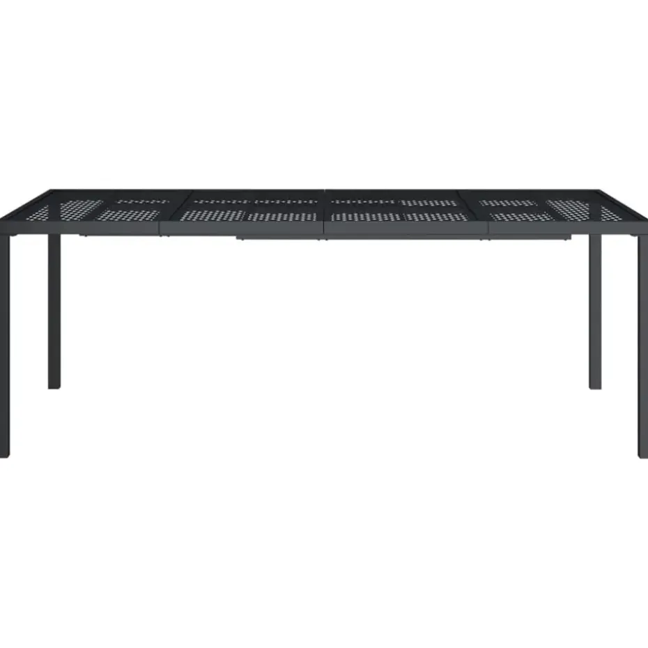 vidaXL - Tuintafel - Antraciet - Staal - 200 x 100 x 72 cm