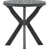 vidaXL - Tuintafel - Antraciet - Kunststof