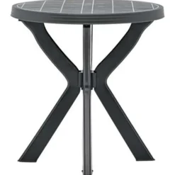 vidaXL - Tuintafel - Antraciet - Kunststof