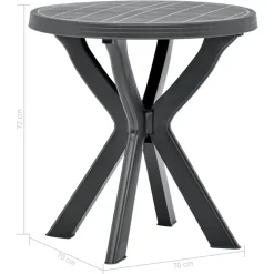 vidaXL - Tuintafel - Antraciet - Kunststof