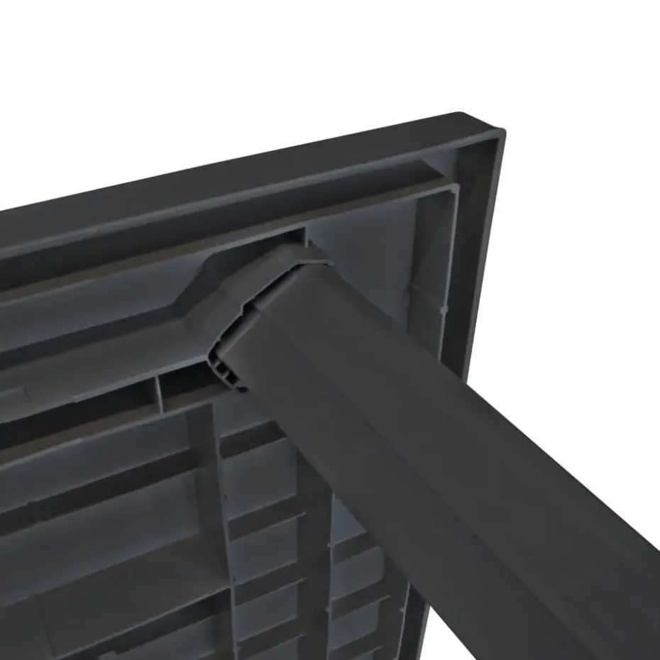 vidaXL - Tuintafel - Antraciet - Kunststof - 126 x 76 x 72 cm