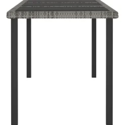 vidaXL - Tuintafel - Grijs - Poly rattan - 180 x 70 x 73 cm
