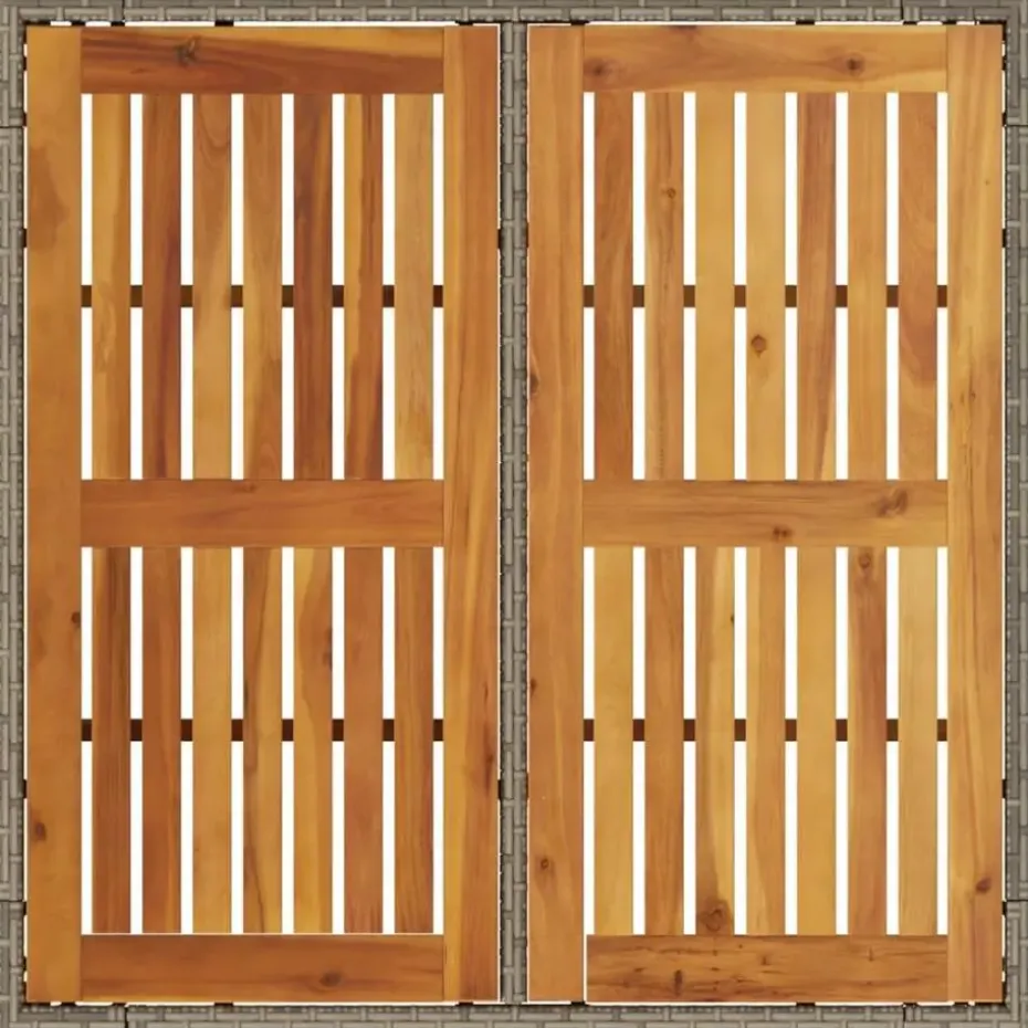 vidaXL - Tuintafel - Grijs - Poly rattan - 90 x 90 x 75 cm
