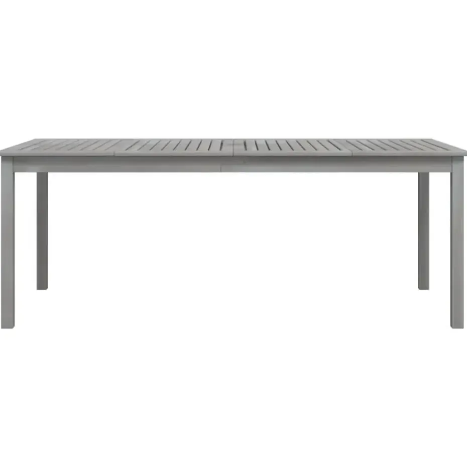 vidaXL - Tuintafel - Grijs - Massief acaciahout - 200 x 100 x 75 cm