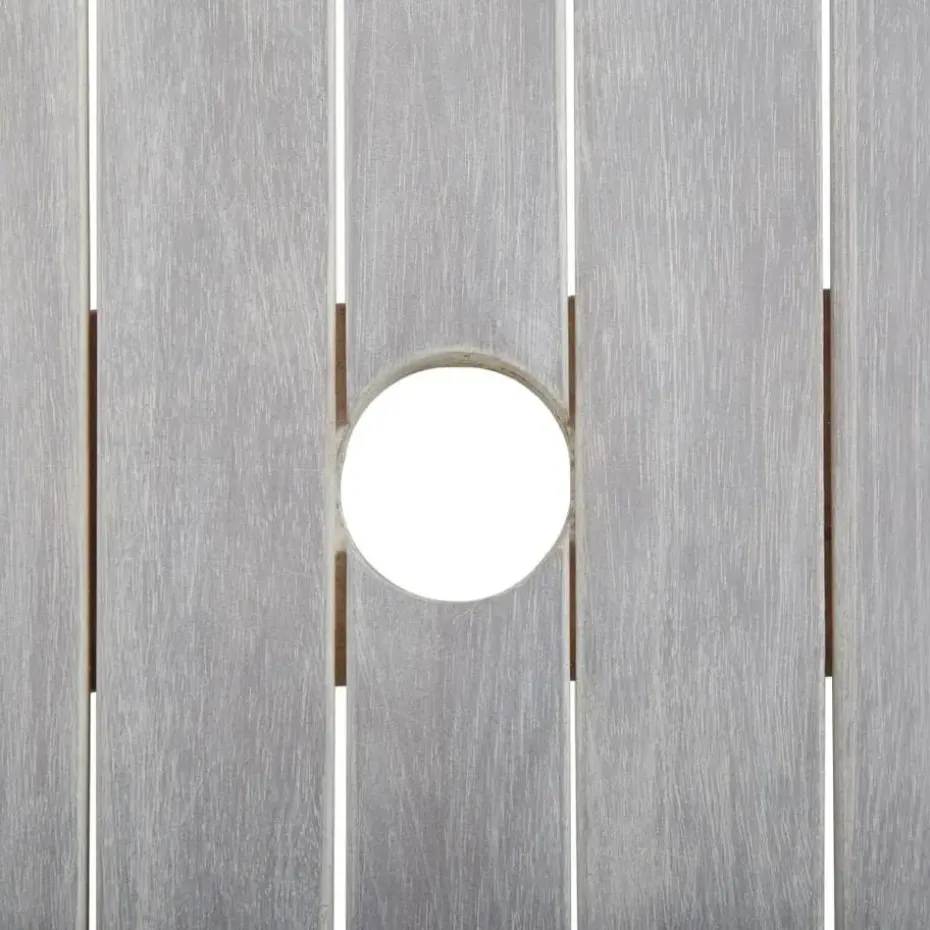 vidaXL - Tuintafel - Grijs - Massief acaciahout - 200 x 100 x 75 cm