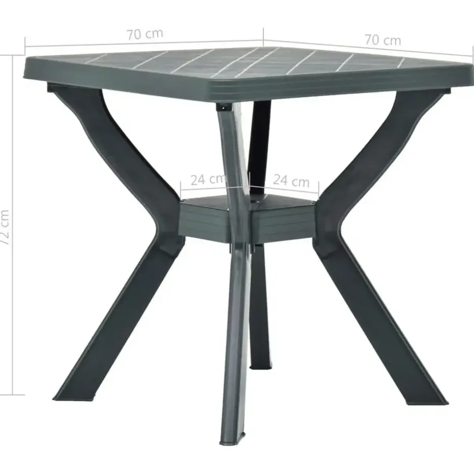 vidaXL - Tuintafel - Groen - Kunststof
