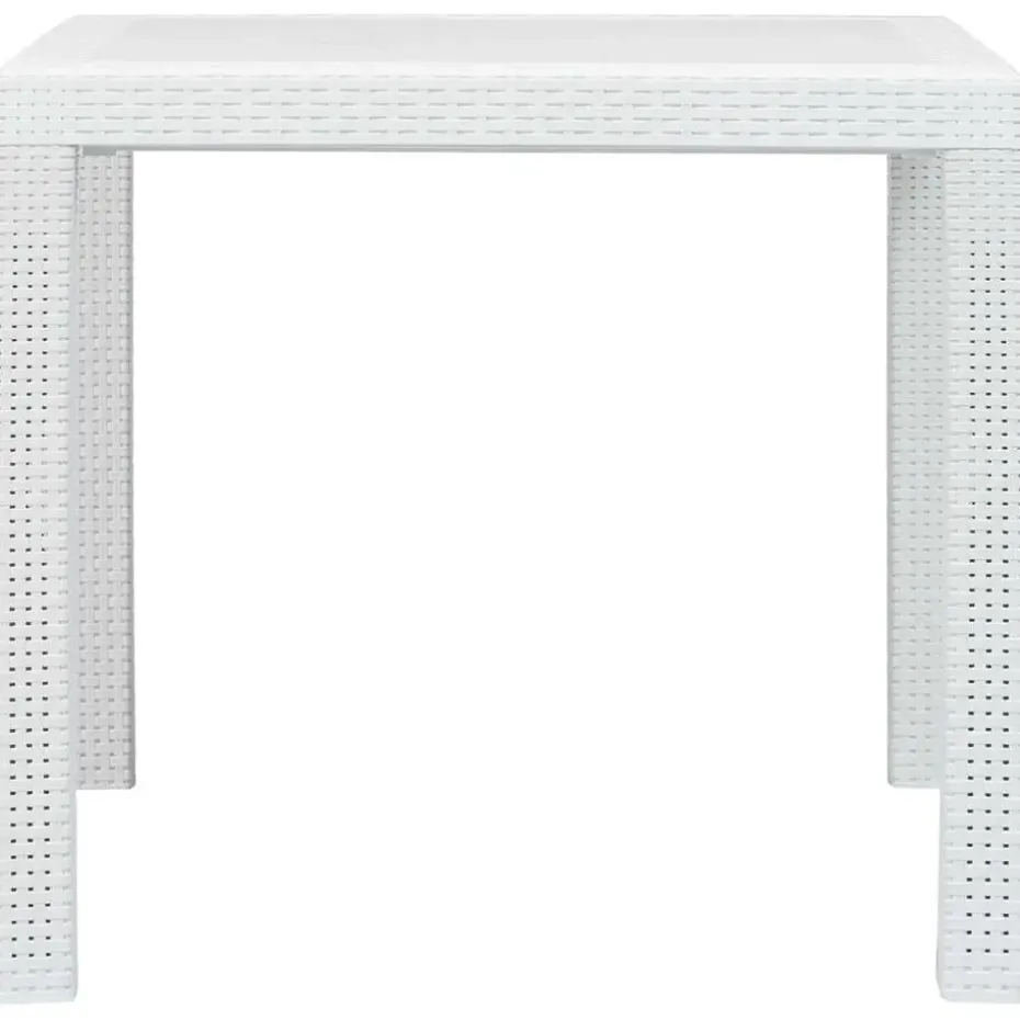 vidaXL - Tuintafel - Wit - Kunststof - 79 x 79 x 72 cm