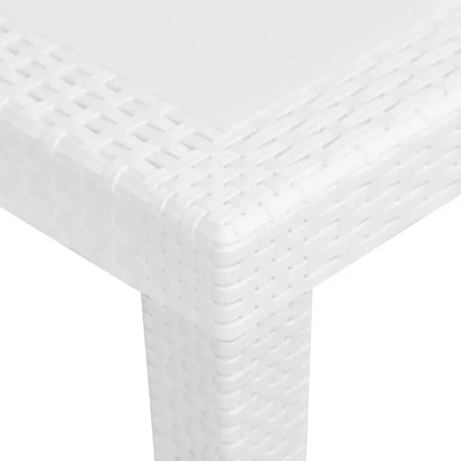 vidaXL - Tuintafel - Wit - Kunststof - 79 x 79 x 72 cm
