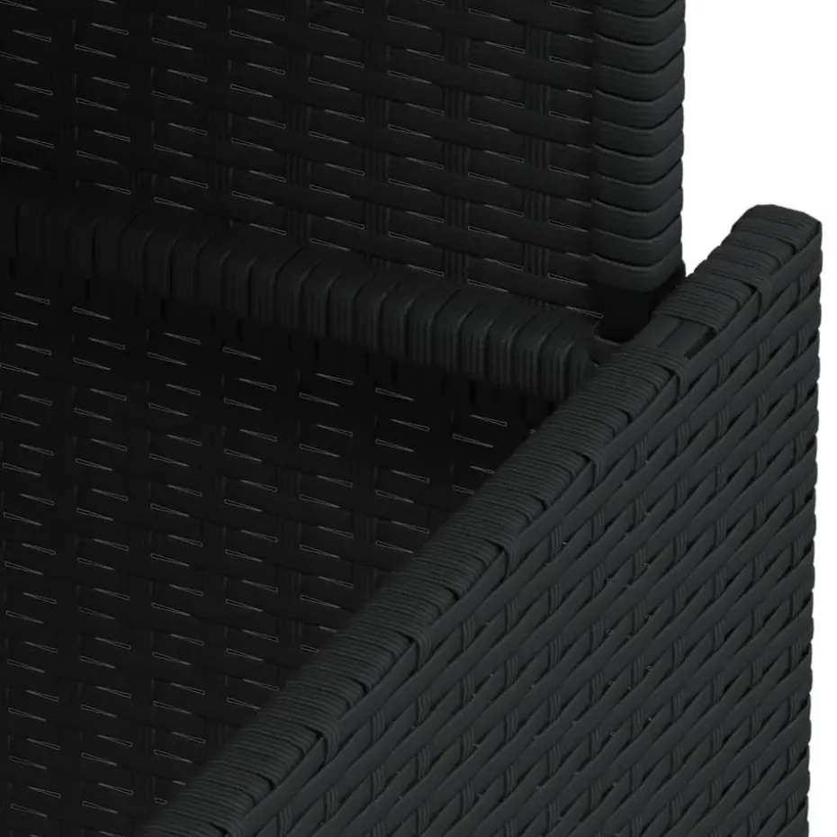 vidaXL - Tuintafel - Zwart - Poly rattan en acaciahout - 100x55x73 cm