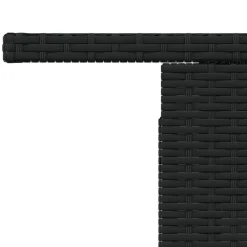 vidaXL - Tuintafel - Zwart - Poly rattan en acaciahout - 100x55x73 cm