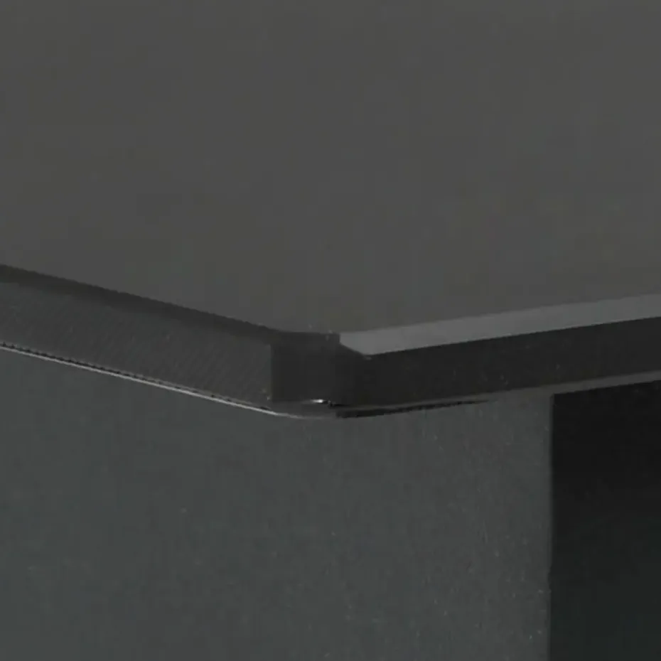 vidaXL - Tuintafel - Zwart - Staal en glas - 80 x 80 x 74 cm