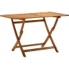 vidaXL - Tuintafel inklapbaar - Bruin -Massief acaciahout - 120 x 70 x 75 cm