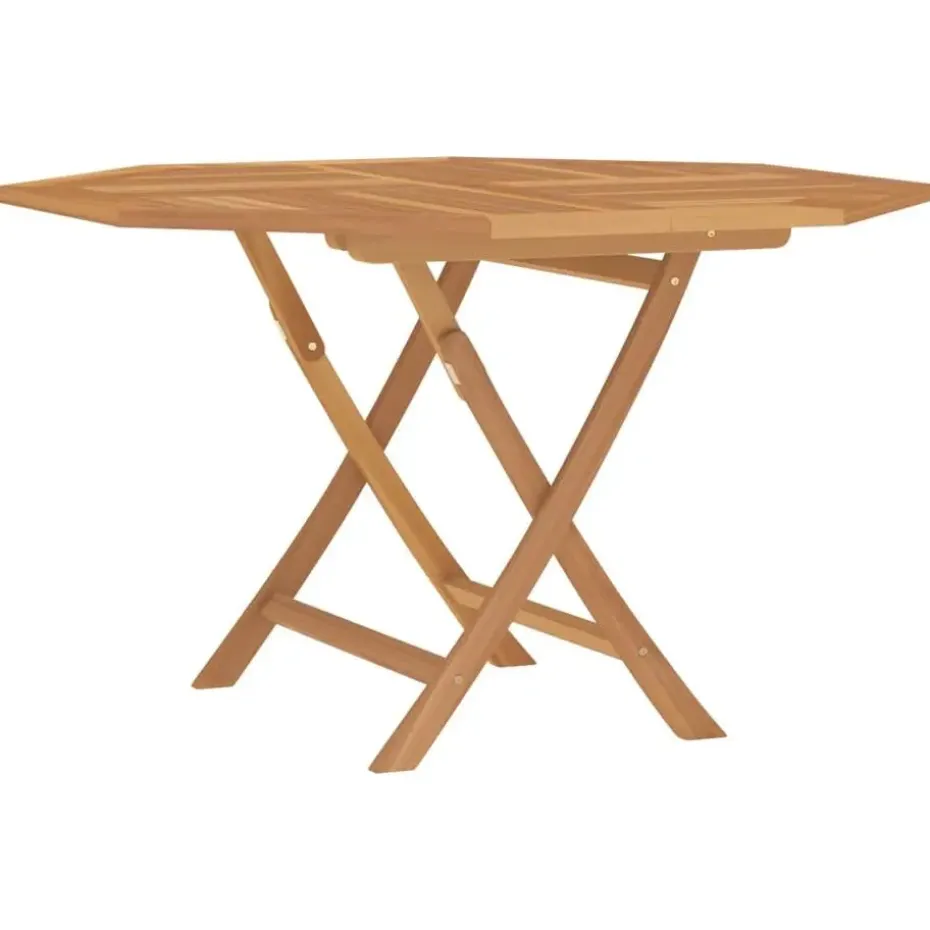 vidaXL - Tuintafel inklapbaar - Bruin - Massief teakhout - 110x110x75 cm