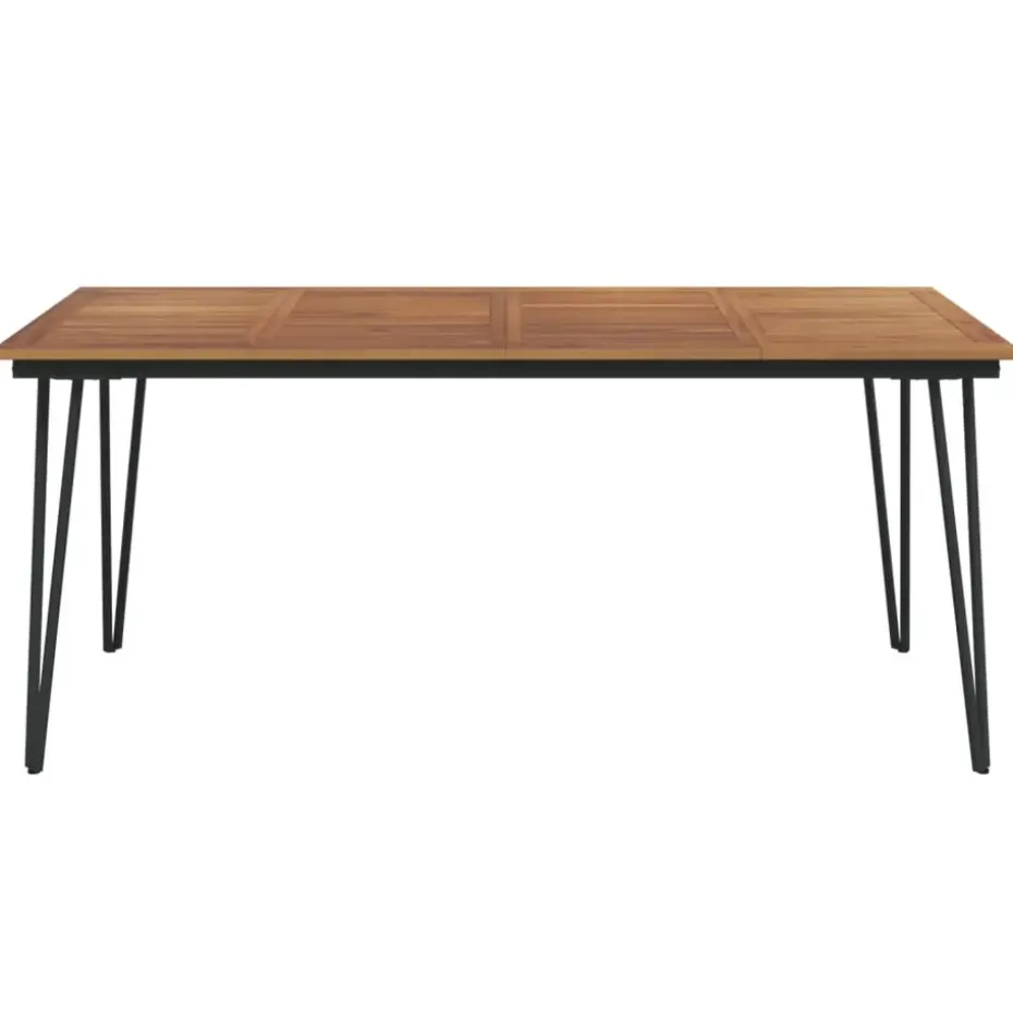 vidaXL - Tuintafel met haarspeldpoten - Bruin - Hout - 180 x 90 x 75 cm