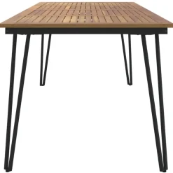 vidaXL - Tuintafel met haarspeldpoten - Bruin - Hout - 180 x 90 x 75 cm