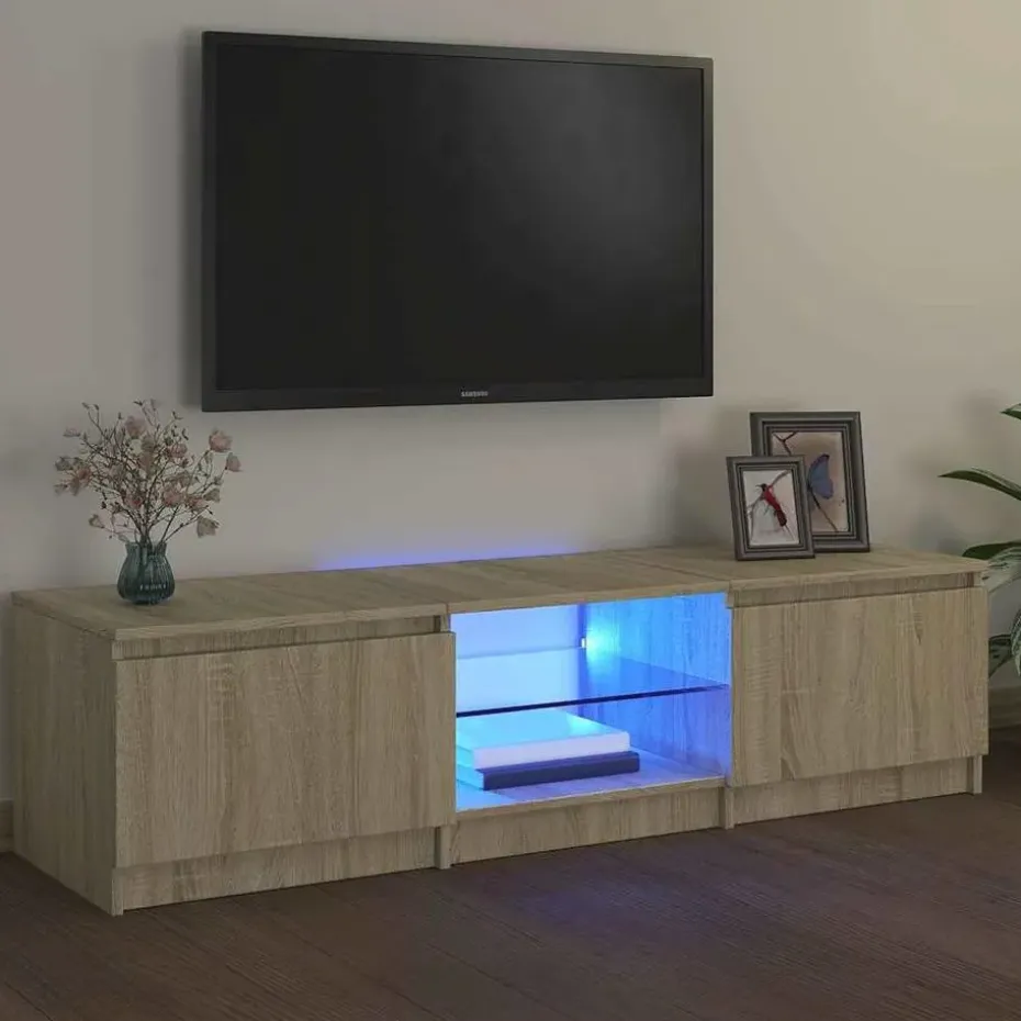 vidaXL - Tv-kast - Bruin - Bewerkt hout - 140 x 40 x 36 cm