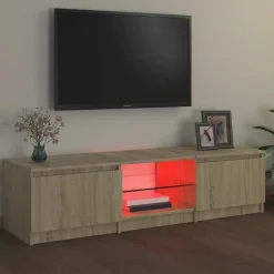vidaXL - Tv-kast - Bruin - Bewerkt hout - 140 x 40 x 36 cm