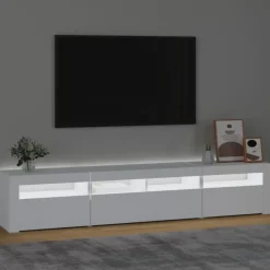 vidaXL - Tv-kast - Wit - Bewerkt hout