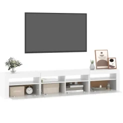 vidaXL - Tv-kast - Wit - Bewerkt hout