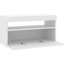 vidaXL - Tv-kast - Wit - Bewerkt hout