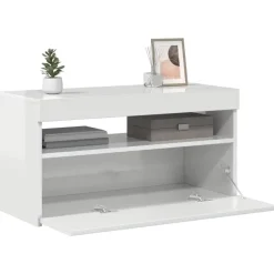 vidaXL - Tv-kast - Wit - Bewerkt hout