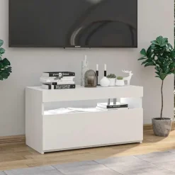 vidaXL - Tv-kast - Wit - Bewerkt hout