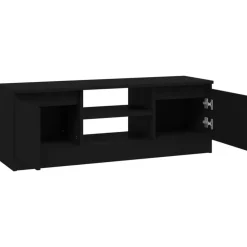 vidaXL - Tv-kast - Zwart - Bewerkt hout
