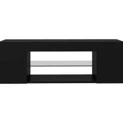 vidaXL - Tv-kast - Zwart - Bewerkt hout