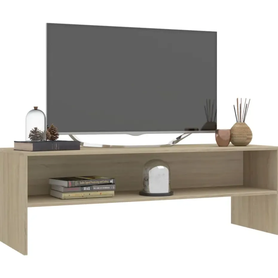 vidaXL - Tv-meubel - Bruin - Bewerkt hout