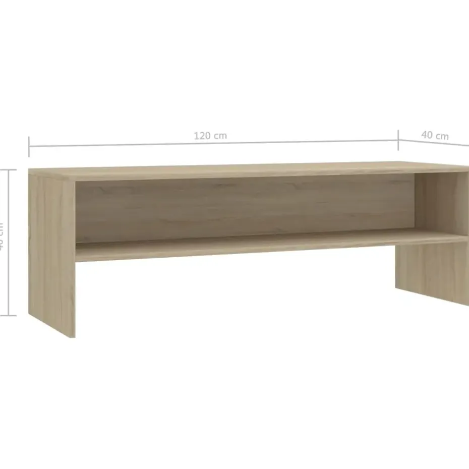 vidaXL - Tv-meubel - Bruin - Bewerkt hout