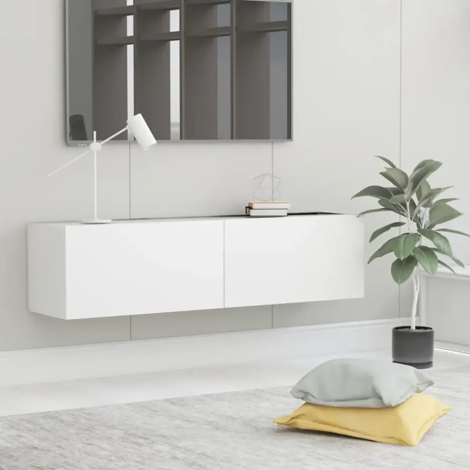vidaXL - Tv-meubel - Wit - Bewerkt hout