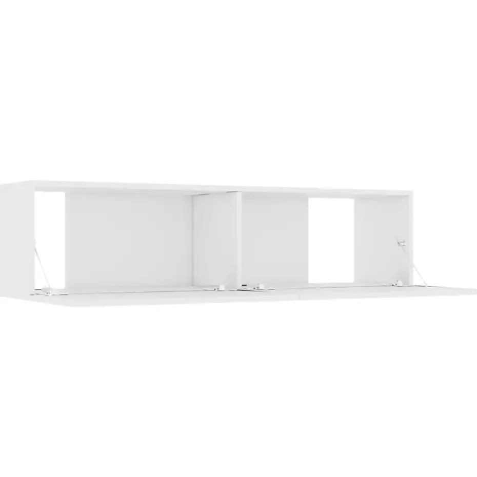 vidaXL - Tv-meubel - Wit - Bewerkt hout