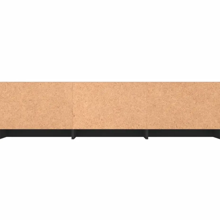 vidaXL - Tv-meubel - Zwart - Bewerkt hout