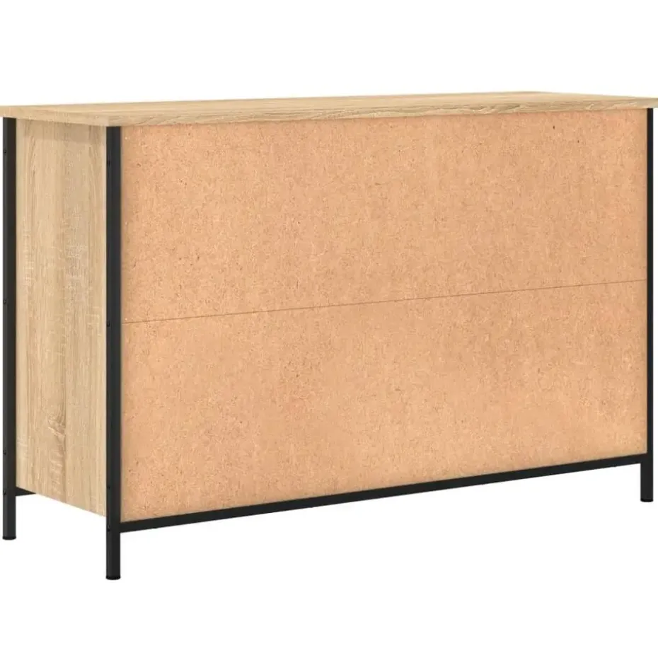 vidaXL - TV-meubel met 2 deuren 2 vakken - Sonoma eiken - Hout - 100x35x65 cm
