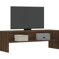 vidaXL - TV-meubel met 2 legplanken - Bruin eiken - Hout - 120x40x40 cm