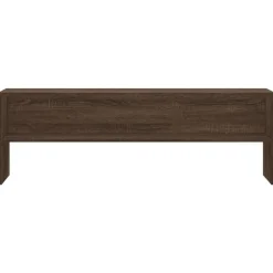 vidaXL - TV-meubel met 2 legplanken - Bruin eiken - Hout - 120x40x40 cm