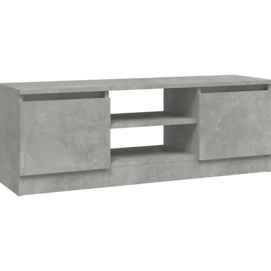 vidaXL - Tv-meubel met deur - Grijs - Bewerkt hout - 102 x 30 x 36 cm