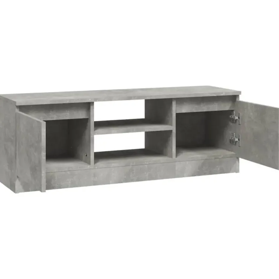 vidaXL - Tv-meubel met deur - Grijs - Bewerkt hout - 102 x 30 x 36 cm